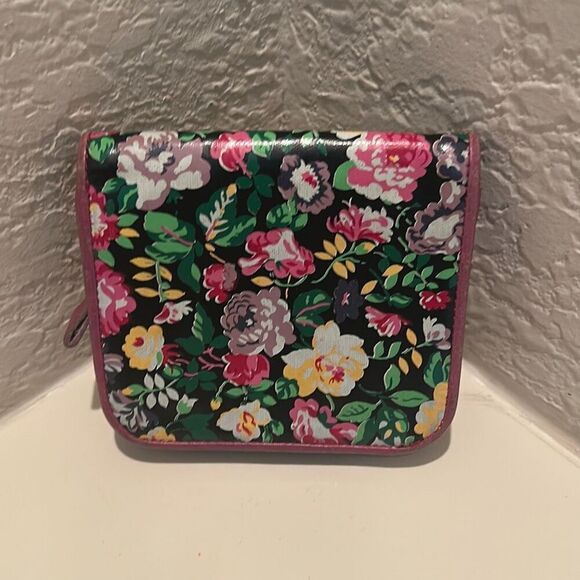 Kenzo Floral Leather Compact Wallet Vintage Flower Print Summer Grannycore - Picture 2 of 10
